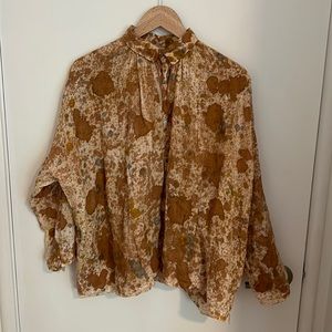 Ichi Antiques hand dye linen blouse